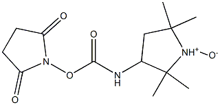 2,2,5,5-Tetramethyl-3-[(2,5-dioxo-1-pyrrolidinyl)oxycarbonylamino]pyrrolidine-1-oxide Struktur