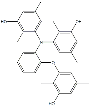 N,N-Bis(3-hydroxy-2,5-dimethylphenyl)-2-(3-hydroxy-2,5-dimethylphenoxy)benzenamine Struktur