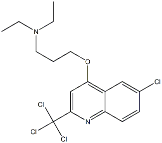 2-Trichloromethyl-4-(3-diethylaminopropoxy)-6-chloroquinoline Struktur