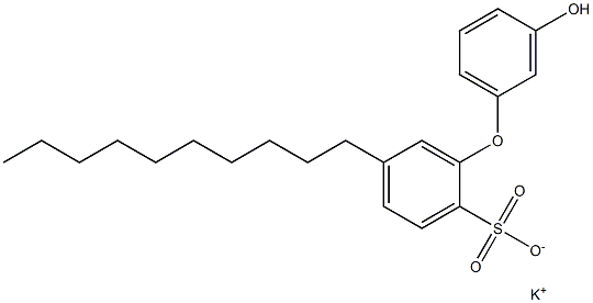 3'-Hydroxy-5-decyl[oxybisbenzene]-2-sulfonic acid potassium salt Struktur