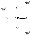 Tetrathioantimonic acid trisodium salt Struktur