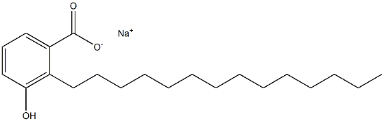 2-Tetradecyl-3-hydroxybenzoic acid sodium salt Struktur