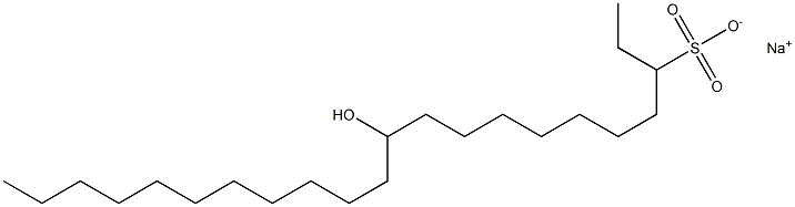 11-Hydroxydocosane-3-sulfonic acid sodium salt Struktur