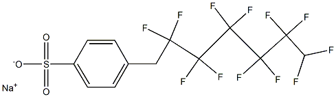 4-(2,2,3,3,4,4,5,5,6,6,7,7-Dodecafluoroheptyl)benzenesulfonic acid sodium salt Struktur