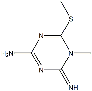 1-Methyl-2-imino-4-amino-6-(methylthio)-1,2-dihydro-1,3,5-triazine Struktur