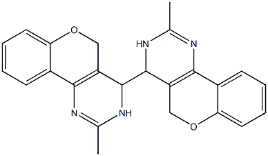 3,3',4,4'-Tetrahydro-2,2'-dimethyl-4,4'-bi[5H-[1]benzopyrano[4,3-d]pyrimidine] Struktur