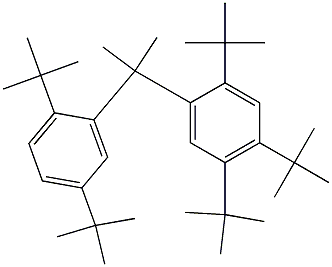 2-(2,4,5-Tri-tert-butylphenyl)-2-(2,5-di-tert-butylphenyl)propane Struktur