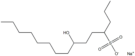 7-Hydroxypentadecane-4-sulfonic acid sodium salt Struktur