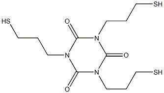 1,3,5-Tris(3-mercaptopropyl)-1,2,3,4,5,6-hexahydro-1,3,5-triazine-2,4,6-trione Struktur