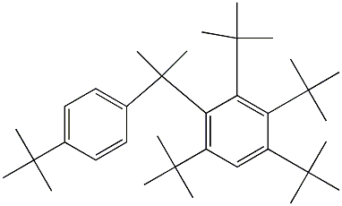 2-(2,3,4,6-Tetra-tert-butylphenyl)-2-(4-tert-butylphenyl)propane Struktur