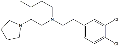 2-(3,4-Dichlorophenyl)-N-[2-(1-pyrrolidinyl)ethyl]-N-butylethanamine Struktur