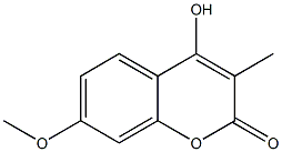 4-Hydroxy-7-methoxy-3-methyl-2H-1-benzopyran-2-one Struktur