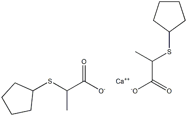 Bis[2-(cyclopentylthio)propionic acid]calcium salt Struktur