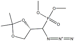 [(S)-(2,2-Dimethyl-1,3-dioxolan-4-yl)(azido)methyl]phosphonic acid dimethyl ester Struktur