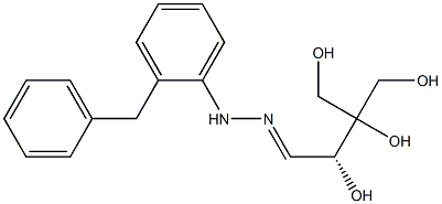 [R,(+)]-2,3,4-Trihydroxy-3-(hydroxymethyl)butyraldehyde benzylphenyl hydrazone Struktur