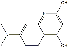 3-Methyl-7-(dimethylamino)quinoline-2,4-diol Struktur