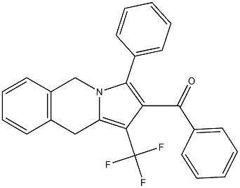 1-Trifluoromethyl-2-benzoyl-3-phenyl-5,10-dihydropyrrolo[1,2-b]isoquinoline Struktur