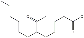 6-Hexyl-7-oxocaprylic acid methyl ester Struktur