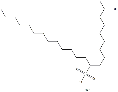 2-Hydroxytricosane-10-sulfonic acid sodium salt Struktur