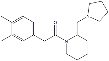 1-[(3,4-Dimethylphenyl)acetyl]-2-(1-pyrrolidinylmethyl)piperidine Struktur