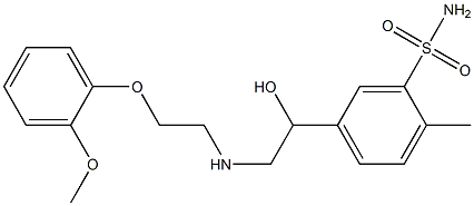 5-[1-Hydroxy-2-[[2-(2-methoxyphenoxy)ethyl]amino]ethyl]-2-methylbenzenesulfonamide Struktur