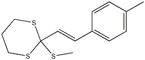 2-[(E)-2-(4-Methylphenyl)ethenyl]-2-(methylthio)-1,3-dithiane Struktur