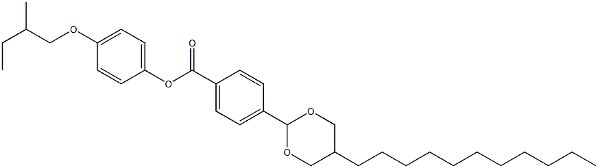 4-(5-Undecyl-1,3-dioxan-2-yl)benzoic acid 4-(2-methylbutoxy)phenyl ester Struktur