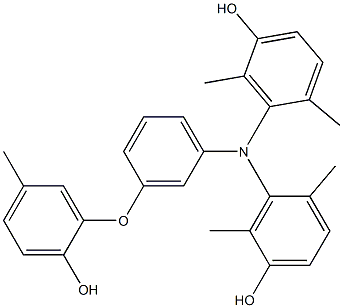 N,N-Bis(5-hydroxy-2,6-dimethylphenyl)-3-(2-hydroxy-5-methylphenoxy)benzenamine Struktur