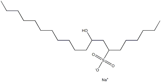 9-Hydroxyicosane-7-sulfonic acid sodium salt Struktur