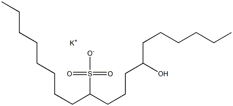 13-Hydroxynonadecane-9-sulfonic acid potassium salt Struktur