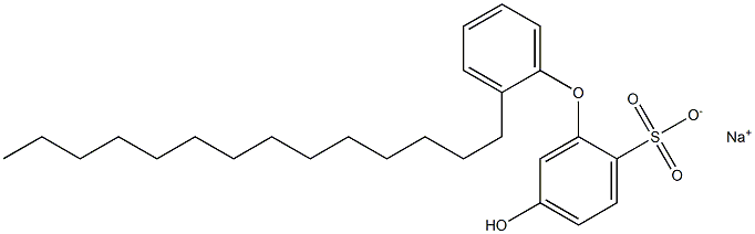 5-Hydroxy-2'-tetradecyl[oxybisbenzene]-2-sulfonic acid sodium salt Struktur