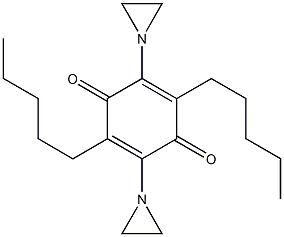 3,6-Dipentyl-2,5-di(1-aziridinyl)-p-benzoquinone Struktur