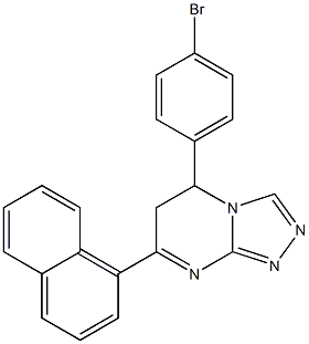 5,6-Dihydro-5-(4-bromophenyl)-7-(1-naphtyl)-1,2,4-triazolo[4,3-a]pyrimidine Struktur