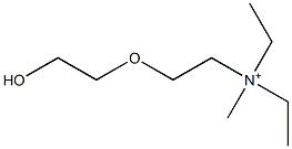 N,N-Diethyl-2-(2-hydroxyethoxy)-N-methylethanaminium Struktur