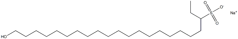 22-Hydroxydocosane-3-sulfonic acid sodium salt Struktur