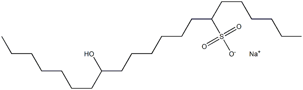 14-Hydroxyhenicosane-7-sulfonic acid sodium salt Struktur