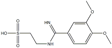 2-[(3,4-Dimethoxybenzimidoyl)amino]ethanesulfonic acid Struktur