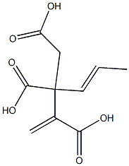 3-Butene-1,2,3-tricarboxylic acid 2-(1-propenyl) ester Struktur