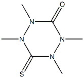 1,2,4,5-Tetrahydro-6-thioxo-1,2,4,5-tetramethyl-1,2,4,5-tetrazin-3-one Struktur