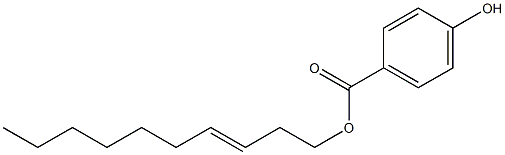 4-Hydroxybenzoic acid 3-decenyl ester Struktur