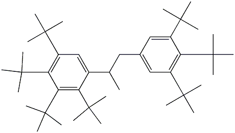 2-(2,3,4,5-Tetra-tert-butylphenyl)-1-(3,4,5-tri-tert-butylphenyl)propane Struktur