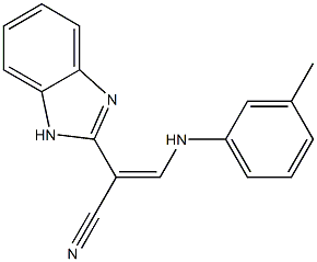 2-(1H-Benzimidazol-2-yl)-3-(3-methylanilino)propenenitrile Struktur