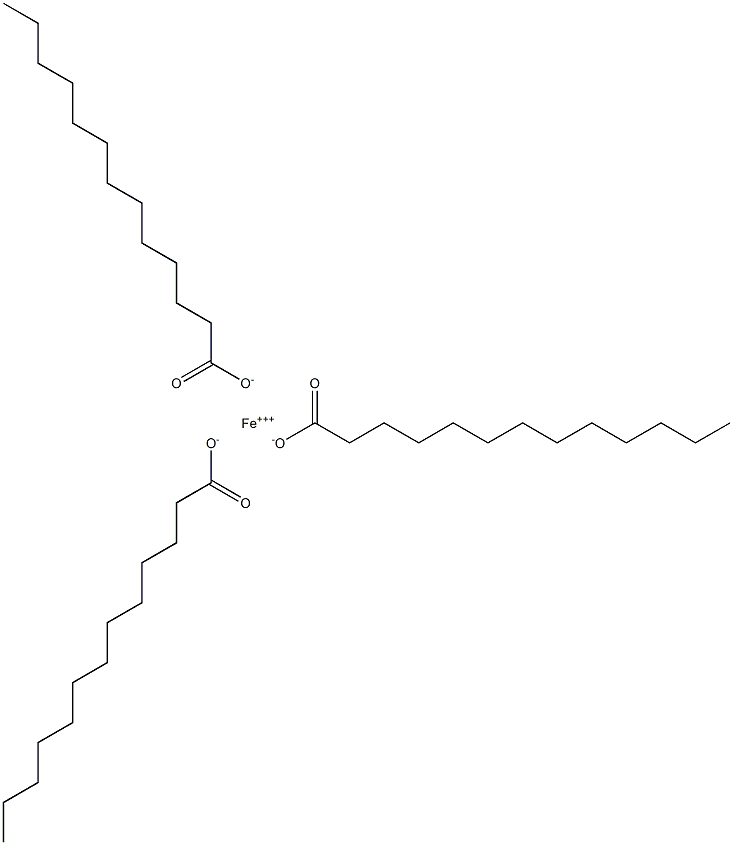 Tritridecanoic acid iron(III) salt Struktur