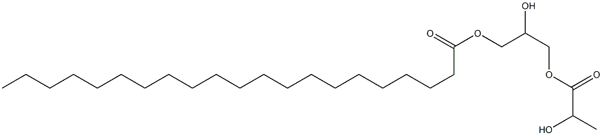 2-Hydroxypropionic acid 2-hydroxy-3-henicosanoyloxypropyl ester Struktur