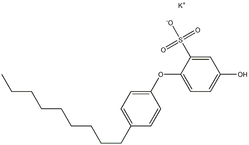 4-Hydroxy-4'-nonyl[oxybisbenzene]-2-sulfonic acid potassium salt Struktur