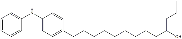 4-(10-Hydroxytridecyl)phenylphenylamine Struktur