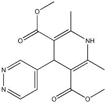 1,4-Dihydro-2,6-dimethyl-4-(4-pyridazinyl)pyridine-3,5-dicarboxylic acid dimethyl ester Struktur