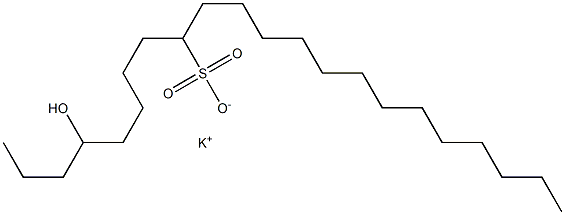 4-Hydroxydocosane-9-sulfonic acid potassium salt Struktur