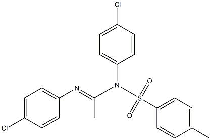 N1-Tosyl-N1,N2-bis(p-chlorophenyl)acetamidine Struktur