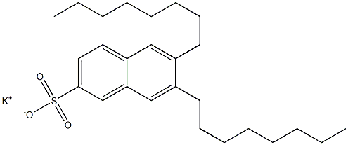 6,7-Dioctyl-2-naphthalenesulfonic acid potassium salt Struktur